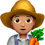 Emoji 🧑🏽‍🌾 Agricoltore: Carnagione Olivastra su Apple iOS 16.4.