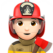 Emoji 🧑🏻‍🚒 Pompiere: Carnagione Chiara su Apple iOS 16.4.