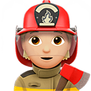 🧑🏼‍🚒 Emoji Feuerwehrmann/-frau: mittelhelle Hautfarbe Apple iOS 16.4.