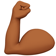 💪🏾 Emoji Bíceps: Pele Morena Escura na Apple iOS 16.4.