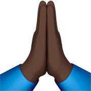 🙏🏿 Emoji Manos En Oración: Tono De Piel Oscuro en Apple iOS 16.4.