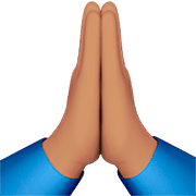 🙏🏽 Emoji Manos En Oración: Tono De Piel Medio en Apple iOS 16.4.