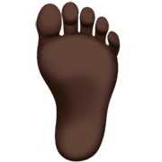 🦶🏿 Emoji Fuß: dunkle Hautfarbe Apple iOS 16.4.