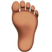 🦶🏽 Emoji Fuß: mittlere Hautfarbe Apple iOS 16.4.