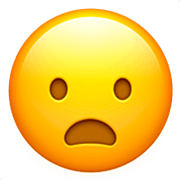 Emoji 😦 Faccina Imbronciata Con Bocca Aperta su Apple iOS 16.4.