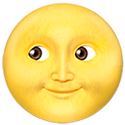 🌝 Emoji Luna Llena Con Cara en Apple iOS 16.4.