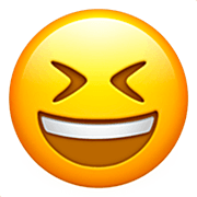 Emoji 😆 Sorriso A Bocca Aperta Con Occhi Chiusi su Apple iOS 16.4.