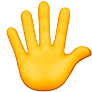 🖐️ Emoji Hand mit gespreizten Fingern Apple iOS 16.4.