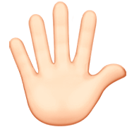 🖐🏻 Emoji Mão Aberta Com Os Dedos Separados: Pele Clara na Apple iOS 16.4.