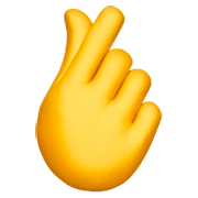 🫰 Emoji Mano Con El Dedo Índice Y El Pulgar Cruzados en Apple iOS 16.4.