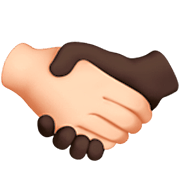 🫱🏻‍🫲🏿 Emoji Handschlag: helle Hautfarbe, dunkle Hautfarbe Apple iOS 16.4.