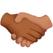 🫱🏾‍🫲🏽 Emoji Handschlag: mitteldunkle Hautfarbe, mittlere Hautfarbe Apple iOS 16.4.
