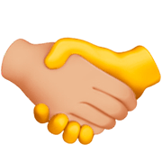 🫱🏼‍🫲 Emoji Handschlag: Medium Til Lys Teint, Keine Hautfarbe Apple iOS 16.4.