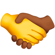 🫱‍🫲🏾 Emoji Handschlag: Keine Hautfarbe, Medium Dunkle Hautfarbe Apple iOS 16.4.