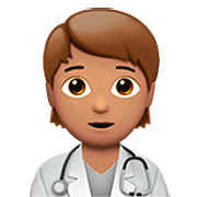 Emoji 🧑🏽‍⚕️ Persona Che Lavora Nella Sanità: Carnagione Olivastra su Apple iOS 16.4.