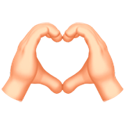 🫶🏻 Emoji Mãos De Coração: Pele Clara na Apple iOS 16.4.