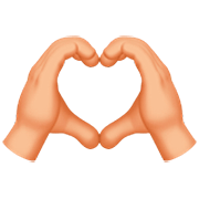 🫶🏼 Emoji Herz Hände: mittelhelle Hautfarbe Apple iOS 16.4.