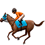 🏇🏾 Emoji Corrida De Cavalos: Pele Morena Escura na Apple iOS 16.4.