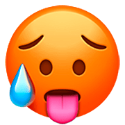 Emoji 🥵 Faccina Accaldata su Apple iOS 16.4.
