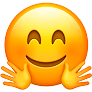 🤗 Emoji Gesicht mit umarmenden Händen Apple iOS 16.4.