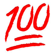 Emoji 💯 100 Punti su Apple iOS 16.4.