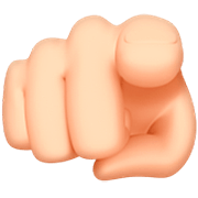 🫵🏻 Emoji Índice Apuntando Al Espectador: Tono De Piel Claro en Apple iOS 16.4.