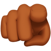 Emoji 🫵🏾 İndice Che Punta Allo Spettatore: Carnagione Abbastanza Scura su Apple iOS 16.4.