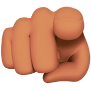 Emoji 🫵🏽 İndice Che Punta Allo Spettatore: Carnagione Olivastra su Apple iOS 16.4.