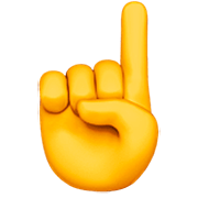 ☝️ Emoji Indicador Apontando Para Cima na Apple iOS 16.4.