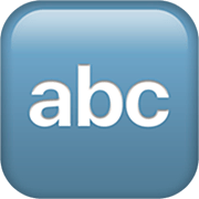 Emoji 🔤 Pulsante Con Lettere Latine su Apple iOS 16.4.
