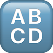 🔠 Emoji Eingabesymbol lateinische Großbuchstaben Apple iOS 16.4.