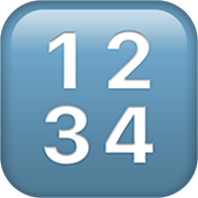 Emoji 🔢 Pulsante Con Numeri su Apple iOS 16.4.