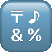 Emoji 🔣 Pulsante con simboli su Apple iOS 16.4.