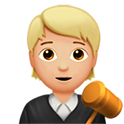 Emoji 🧑🏼‍⚖️ Giudice: Carnagione Abbastanza Chiara su Apple iOS 16.4.