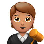 🧑🏽‍⚖️ Emoji Juez: Tono De Piel Medio en Apple iOS 16.4.