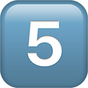 Emoji 5️⃣ Tasto: 5 su Apple iOS 16.4.