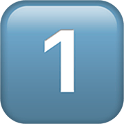 Émoji 1️⃣ Touches : 1 sur Apple iOS 16.4.