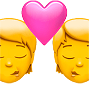 Emoji 💏 Bacio Tra Coppia su Apple iOS 16.4.