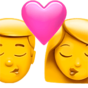 👨‍❤️‍💋‍👩 Emoji Beijo - Homem, Mulher na Apple iOS 16.4.