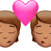 💏🏽 Emoji sich küssendes Paar, mittlere Hautfarbe Apple iOS 16.4.