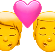 Emoji 🧑‍❤️‍💋‍👨 Bacio Tra Coppia: persona, uomo su Apple iOS 16.4.