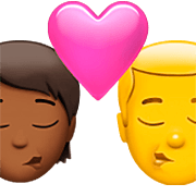 🧑🏾‍❤️‍💋‍👨 Emoji Beso: Persona, Hombre, Tono De Piel Oscuro Medio, Sin tono de piel en Apple iOS 16.4.