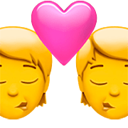 Emoji 🧑‍❤️‍💋‍🧑 Bacio Tra Coppia: persona, persona su Apple iOS 16.4.