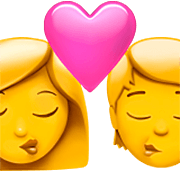 👩‍❤️‍💋‍🧑 Emoji Beso: Mujer, Persona en Apple iOS 16.4.