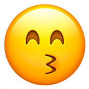 😙 Emoji küssendes Gesicht mit lächelnden Augen Apple iOS 16.4.