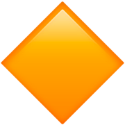 🔶 Emoji große orangefarbene Raute Apple iOS 16.4.