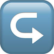 Émoji ↪️ Flèche Courbe Droite sur Apple iOS 16.4.