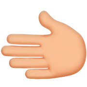 Emoji 🫲🏼 Mano Sinistra: Carnagione Abbastanza Chiara su Apple iOS 16.4.