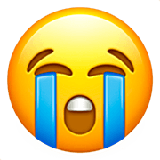 😭 Emoji Rosto Chorando Aos Berros na Apple iOS 16.4.