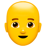 Emoji 👨‍🦲 Uomo: Calvo su Apple iOS 16.4.